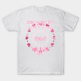 Sweet, Beautiful, Kind Loving Sister Born in May T-Shirt